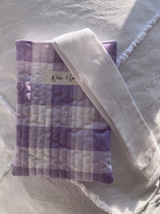 Lilac Gingham Kindle Sleeve