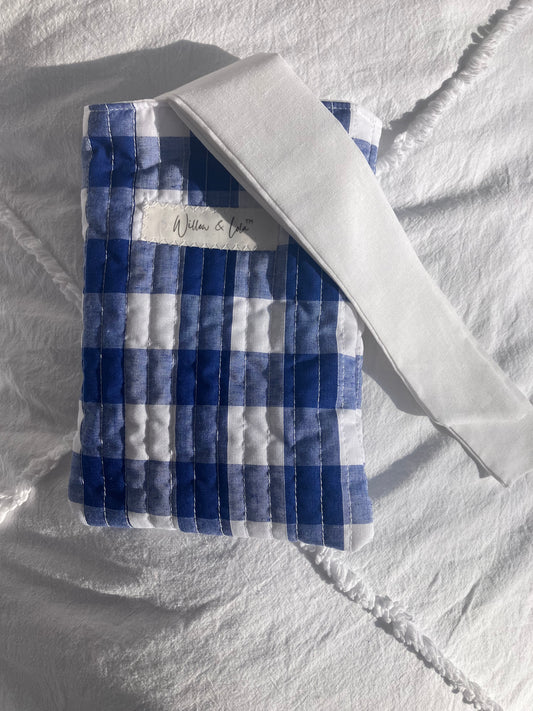 Blue Gingham Kindle Sleeve