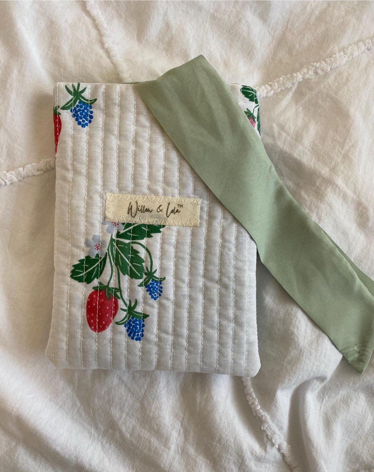 Personalized Kindle Sleeve | Handmade Padded E-Reader Cover with Ribbon