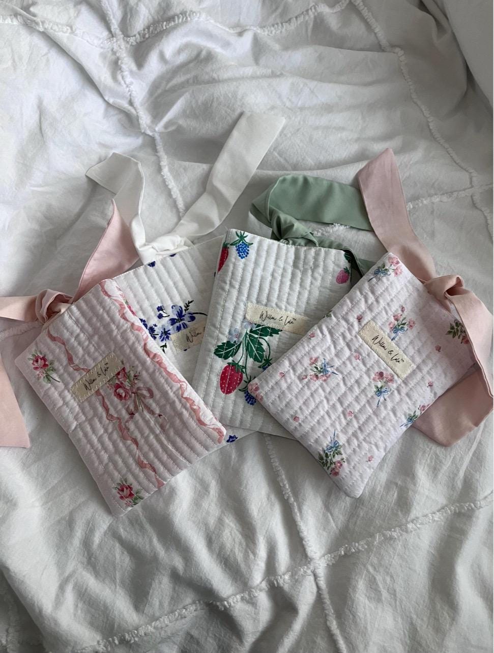 Personalized Kindle Sleeve | Handmade Padded E-Reader Cover with Ribbon