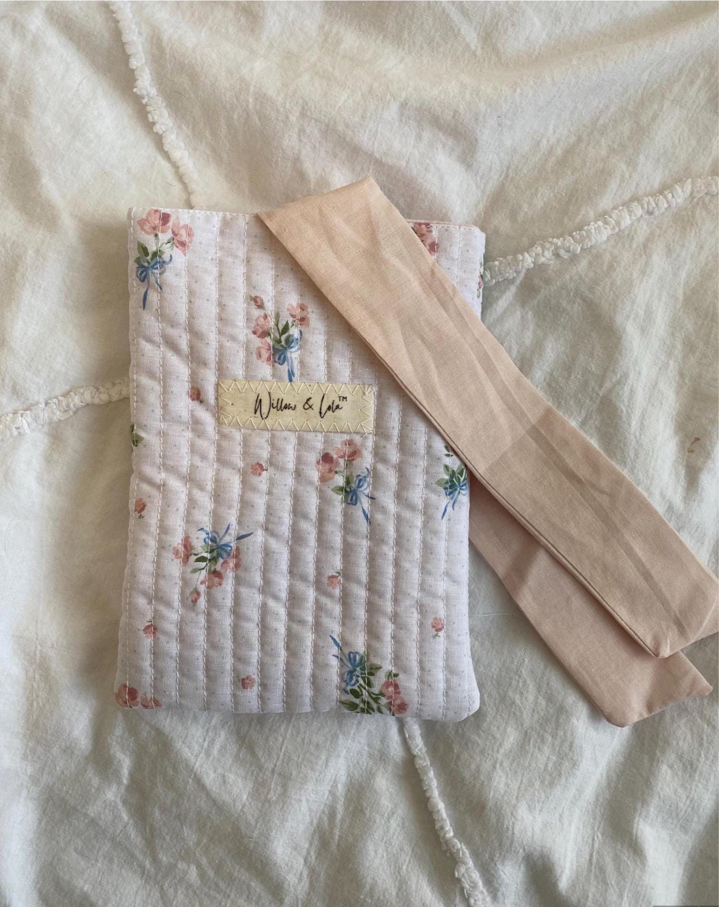Personalized Kindle Sleeve | Handmade Padded E-Reader Cover with Ribbon